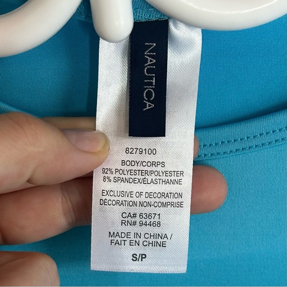 Nautica Long Sleeve UPF 30+ Crewneck Lightweight Rashguard Shirt Womens Size S - Picture 4 of 9